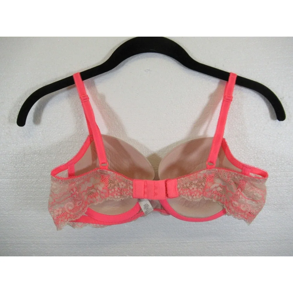 Victoria's Secret Dream Angels Lined Demi Bra 34C Neon Underwire Lace